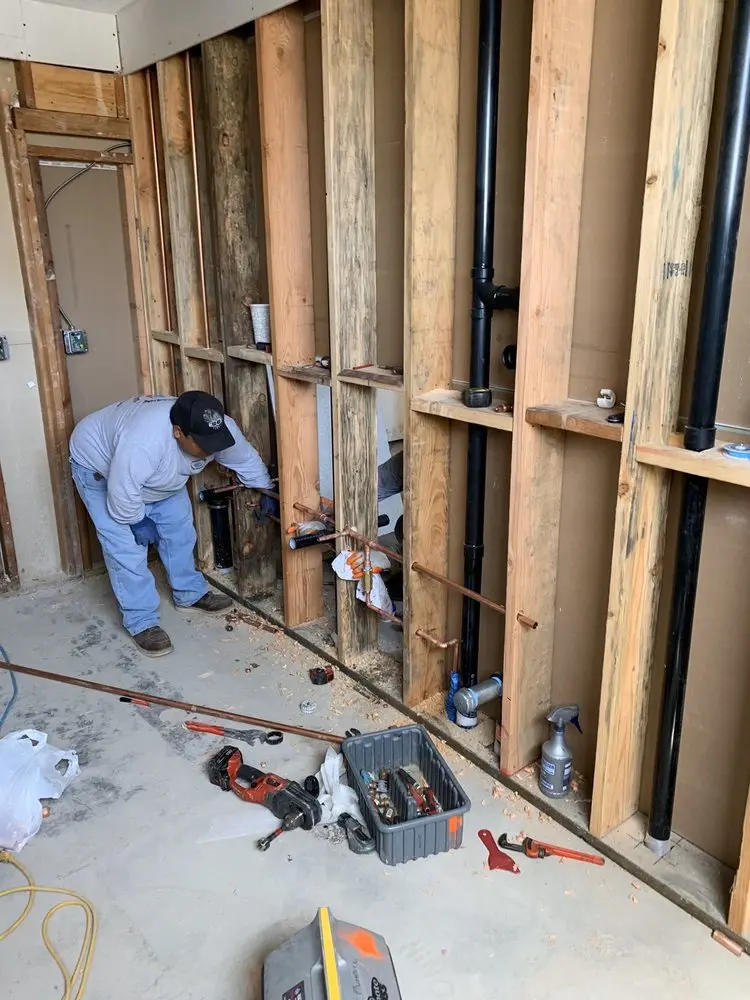 Commercial rough-in plumbing for Gas Line Repair in Northeast K-96